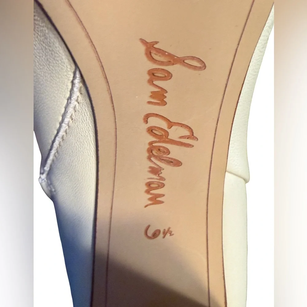 Sam Edelman NWT Sz 6.5 Sleek Codie Leather Ivory Block Heel Ankle Boots (SH170) - Picture 9 of 11
